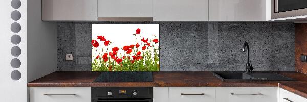 Achterwand keuken Klaprozen