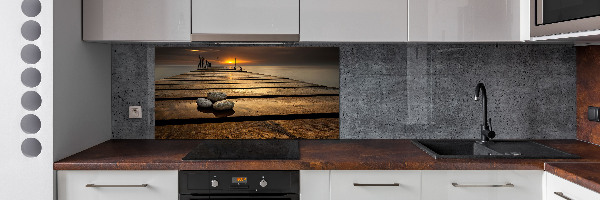 Achterwand keuken Houten steiger