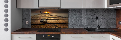 Achterwand keuken Houten steiger