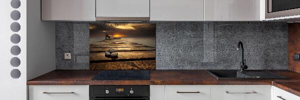 Achterwand keuken Houten steiger