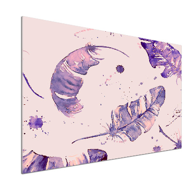 Panel szklany do kuchni Pióra