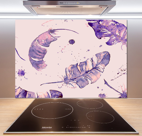 Panel szklany do kuchni Pióra