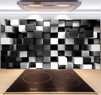 Spatplaat keuken Kubusabstractie