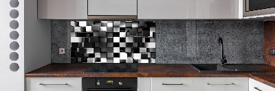 Spatplaat keuken Kubusabstractie