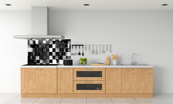 Spatplaat keuken Kubusabstractie
