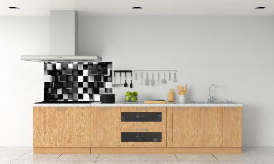 Spatplaat keuken Kubusabstractie
