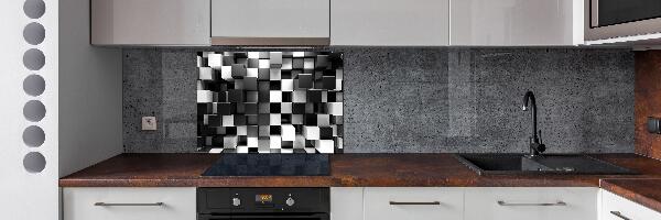 Spatplaat keuken Kubusabstractie