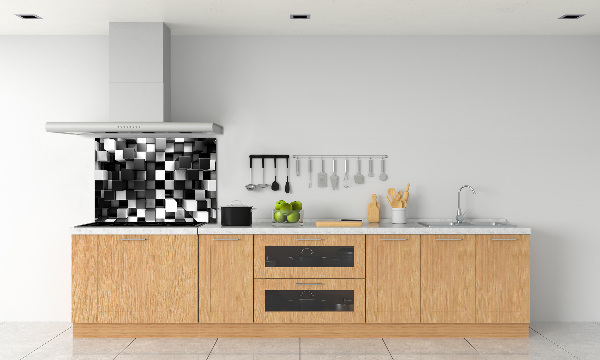 Spatplaat keuken Kubusabstractie