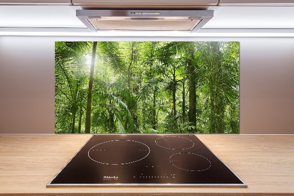 Spatscherm keuken Tropisch bos