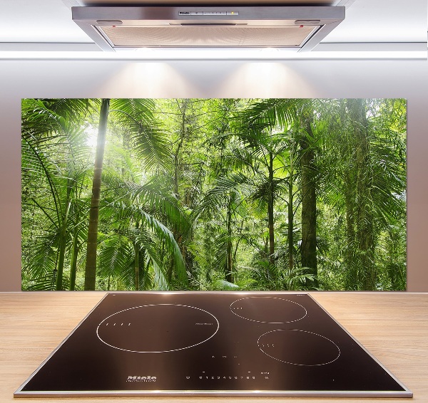 Spatscherm keuken Tropisch bos