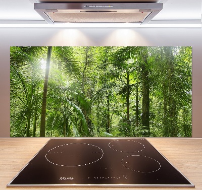 Spatscherm keuken Tropisch bos