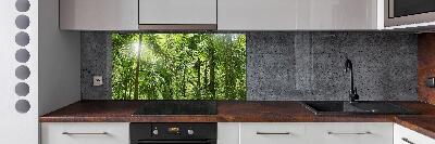Spatscherm keuken Tropisch bos