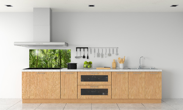 Spatscherm keuken Tropisch bos