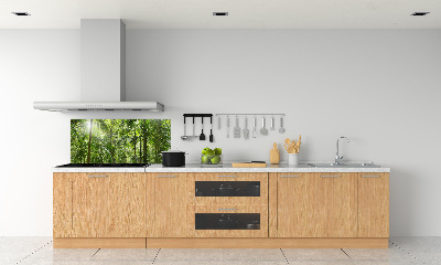 Spatscherm keuken Tropisch bos