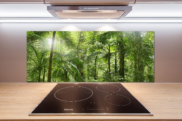 Spatscherm keuken Tropisch bos