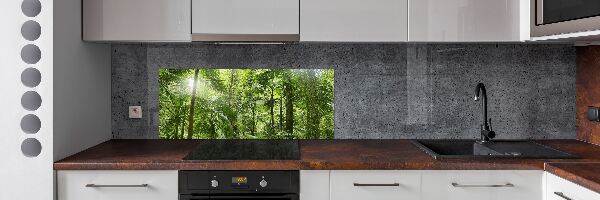 Spatscherm keuken Tropisch bos