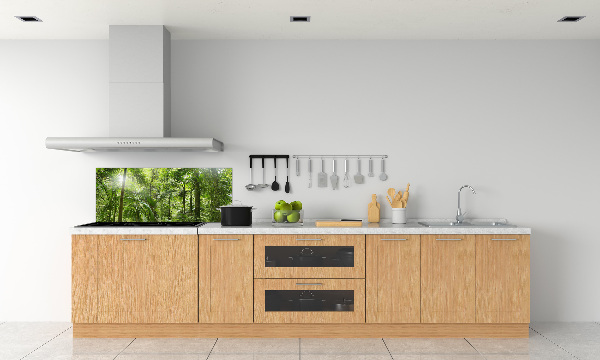 Spatscherm keuken Tropisch bos