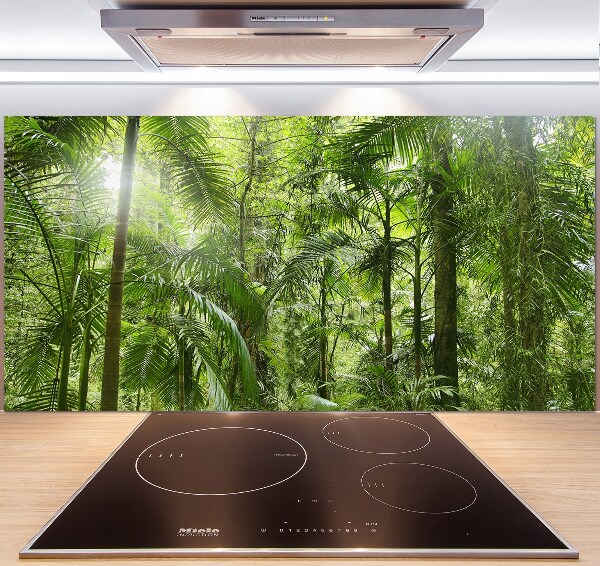 Spatscherm keuken Tropisch bos