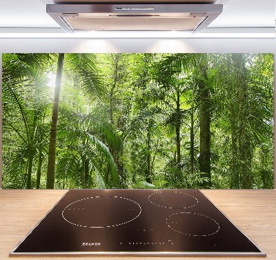 Spatscherm keuken Tropisch bos