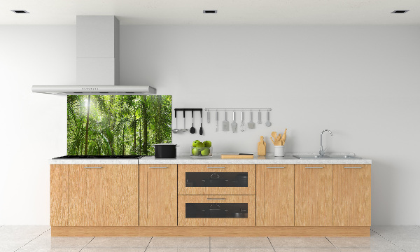 Spatscherm keuken Tropisch bos
