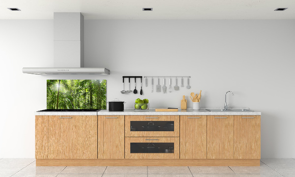 Spatscherm keuken Tropisch bos