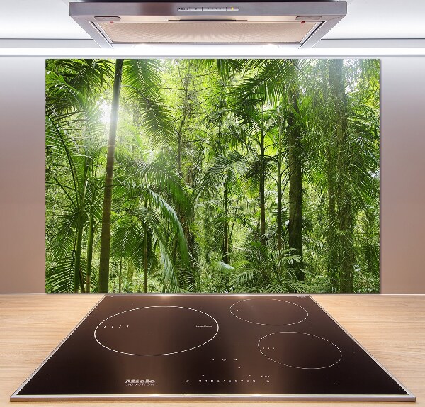Spatscherm keuken Tropisch bos