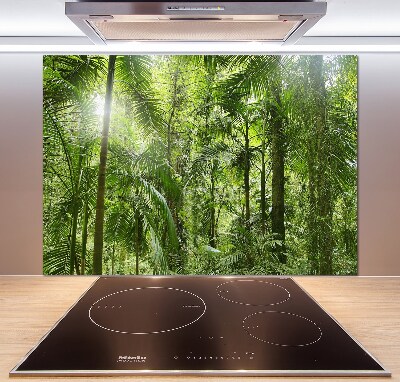 Spatscherm keuken Tropisch bos