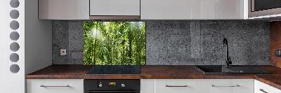Spatscherm keuken Tropisch bos