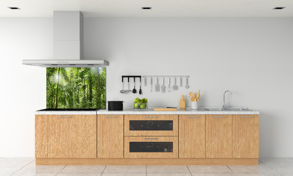 Spatscherm keuken Tropisch bos