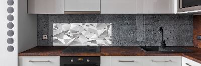 Glazen achterwand keuken 3D-abstractie