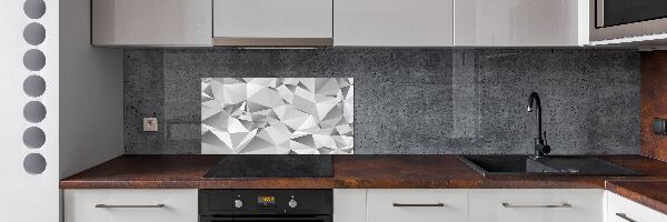 Glazen achterwand keuken 3D-abstractie