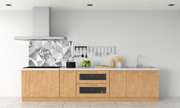 Glazen achterwand keuken 3D-abstractie