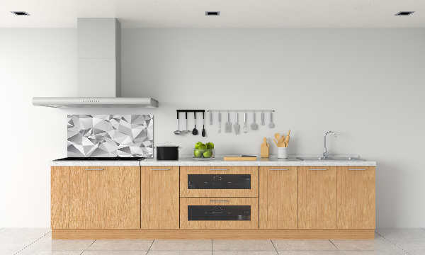 Glazen achterwand keuken 3D-abstractie