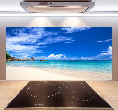 Spatscherm keuken Tropisch strand