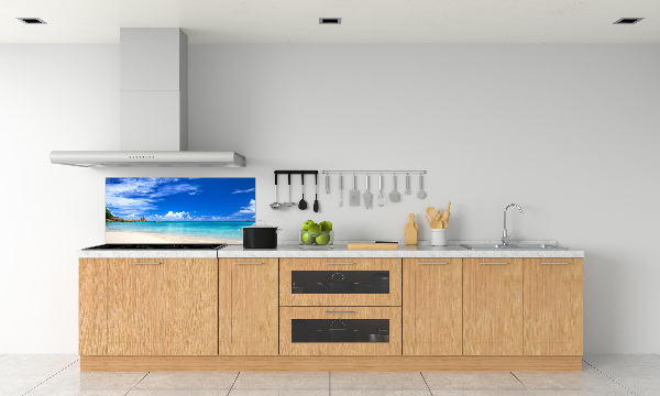 Spatscherm keuken Tropisch strand