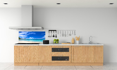 Spatscherm keuken Tropisch strand