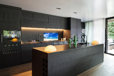 Spatscherm keuken Tropisch strand