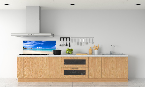 Spatscherm keuken Tropisch strand