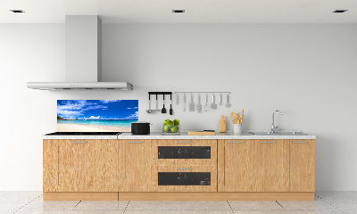Spatscherm keuken Tropisch strand