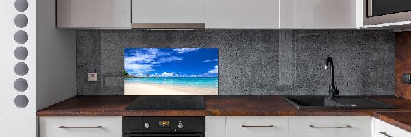 Spatscherm keuken Tropisch strand