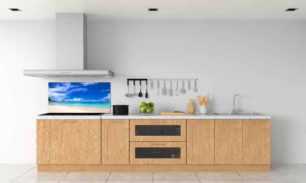 Spatscherm keuken Tropisch strand