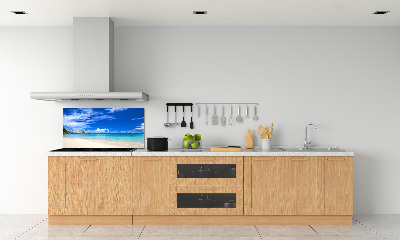 Spatscherm keuken Tropisch strand