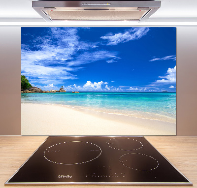 Spatscherm keuken Tropisch strand