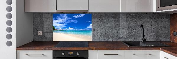 Spatscherm keuken Tropisch strand