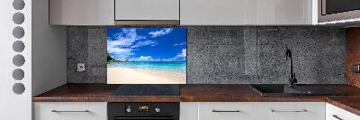 Spatscherm keuken Tropisch strand