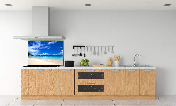 Spatscherm keuken Tropisch strand