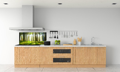 Spatplaat keuken Bos in de zon