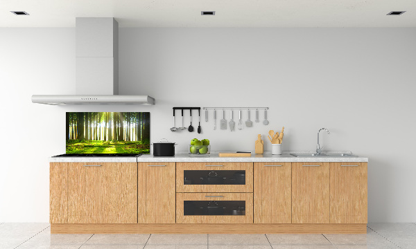 Spatplaat keuken Bos in de zon