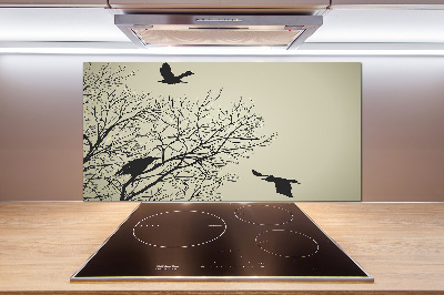 Panel do kuchni Wrony na drzewie