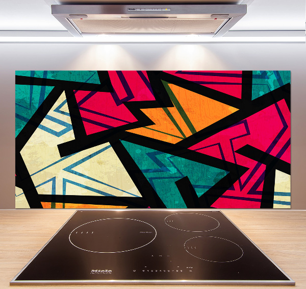 Glazen achterwand keuken Geometrische achtergrond